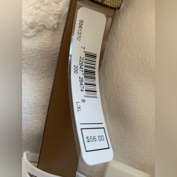 NWT Michael Kors Belt Bag: Beige/Brown, Gold Metal Logo, Synthetic Material L/XL - Picture 6 of 11